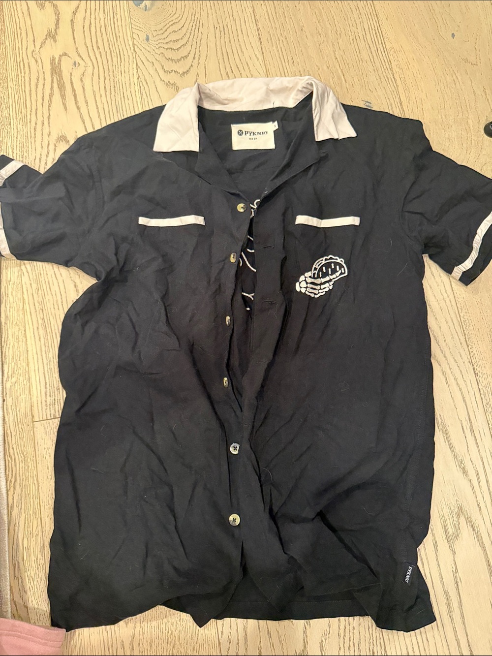Black retro tacos and beer Short Sleeve Men's button up Shirt